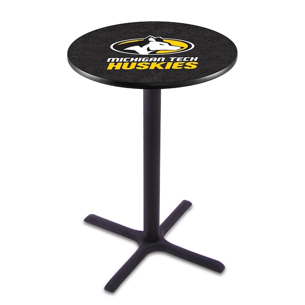 42" Blk Wrinkle Michigan Tech Pub Table